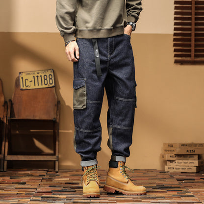 Jeans de travail de style japonais pour hommes, nouvelle collection automne et hiver