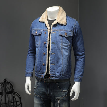 Veste en jean épais doublée de polaire