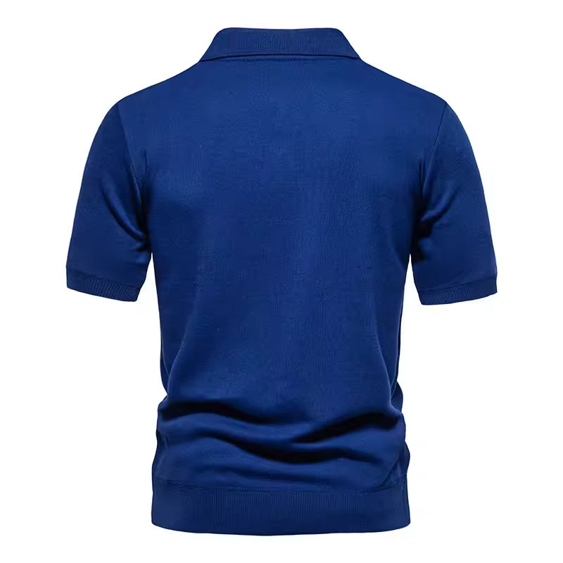 Solid-color Plus-size Men's Short-sleeve