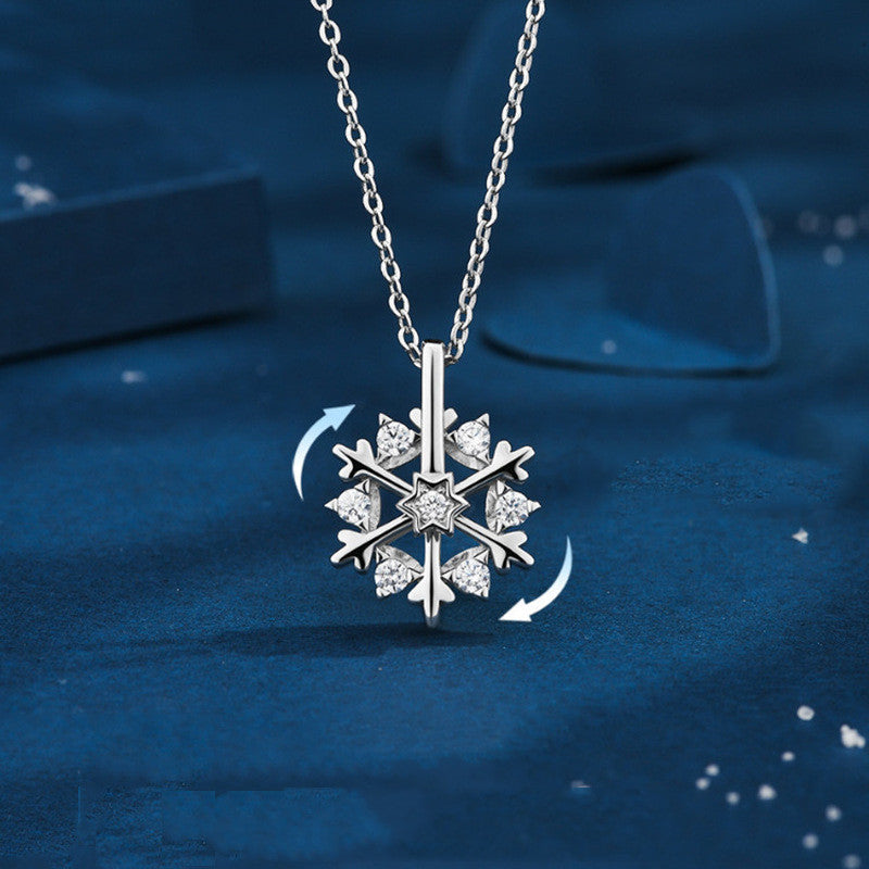 Collier pendentif diamant flocon de neige