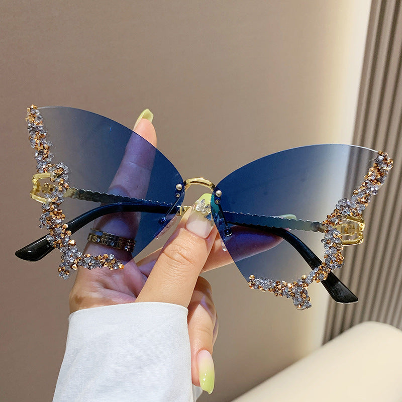 Lunettes de soleil luxe diamant,